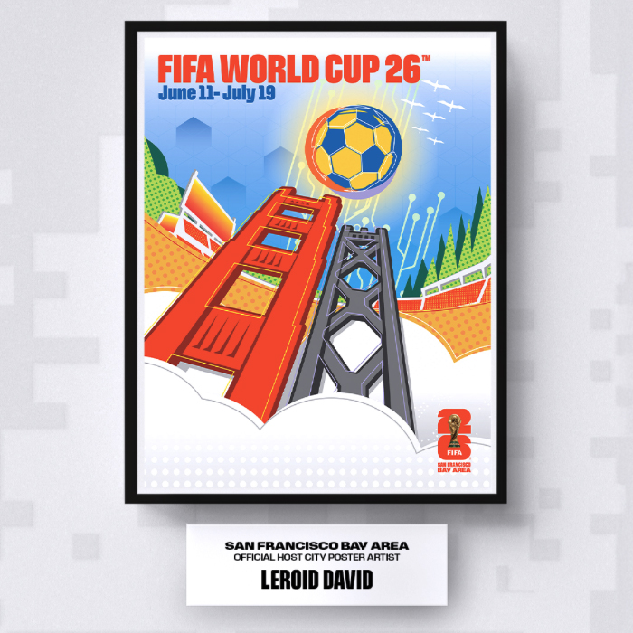 邀請各主辦城市的在地藝術家,創作城市主題系列海報 (圖片來源:FIFA.com)